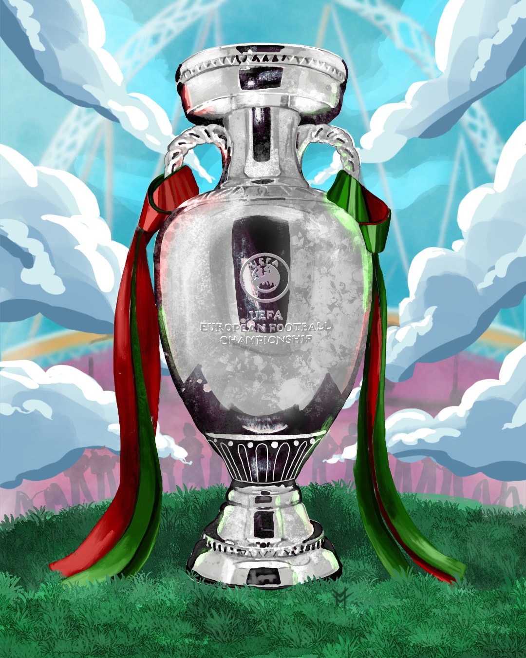 Euro trophy Mathew Vieira Illustration